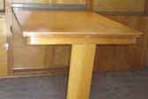 Photo of original fold-down dining table in 1948 Westcraft Westwood trailer